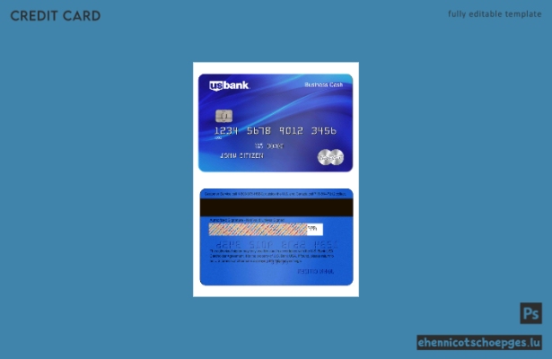 USA U.S. Bank Mastercard Kartenbeispielvorschau